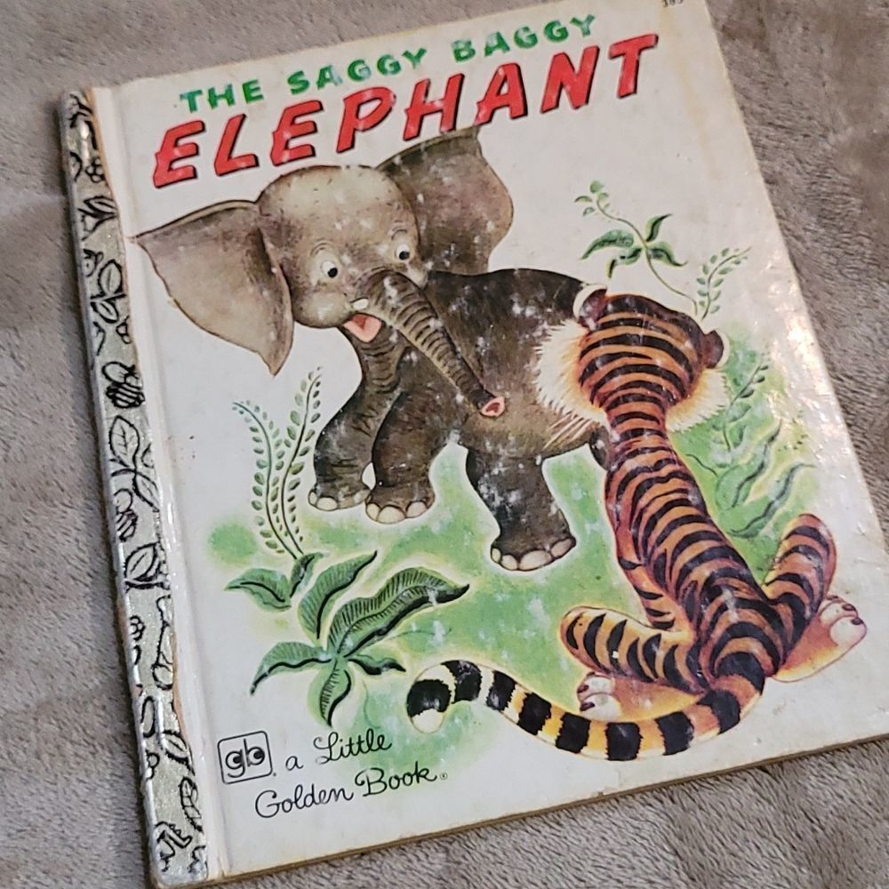 VINTAGE 'The Saggy Baggy Elephant' 1977 Edition Hardcover - a Little Golden Book
